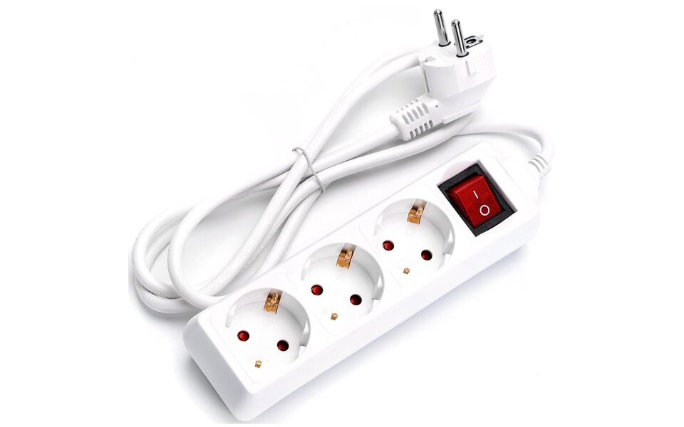 HLW LED Aigi Frutsi Power Strip with Switch 3680W - 3 Outlets, 1.5m Extension Cord, LED Accessories