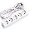 Power strip & extension cord 3680W - 5 sockets - 3m White Power strip & extension cord 3680W - 5 sockets - 3m White