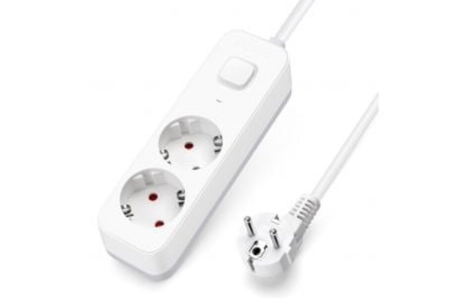 HLW LED Aigi Antris Stekkerdoos met Schakelaar - 3680W LED Toebehoren, 2 Stopcontacten & 1.5m Verlengsnoer