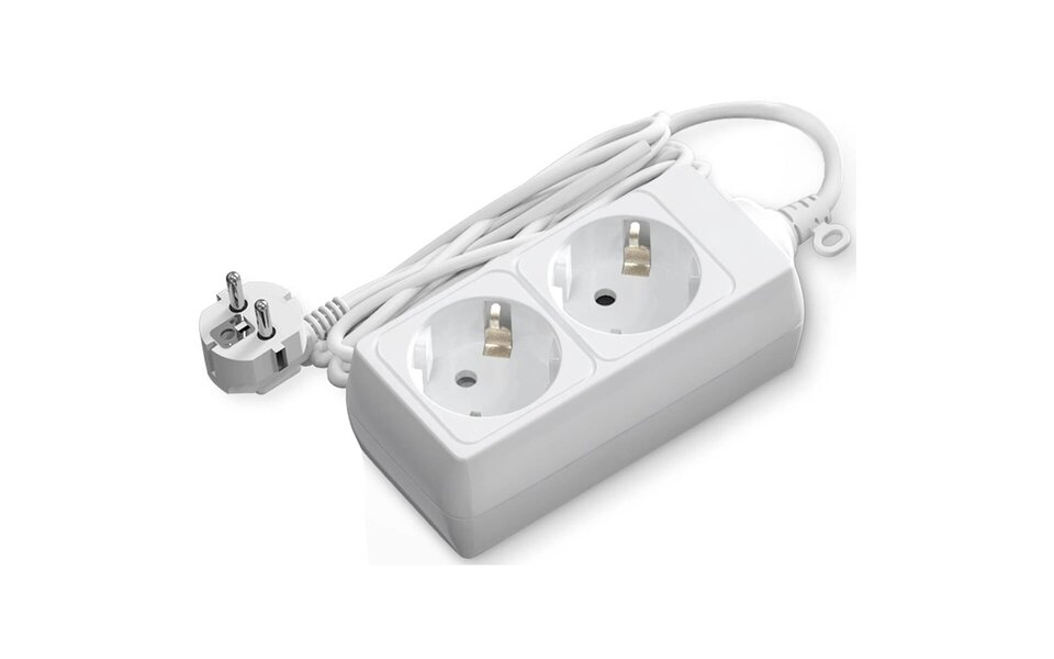 HLW LED Aigi Synci Stekkerdoos Verlengsnoer 5m - 2 Stopcontacten - 3680W LED Toebehoren