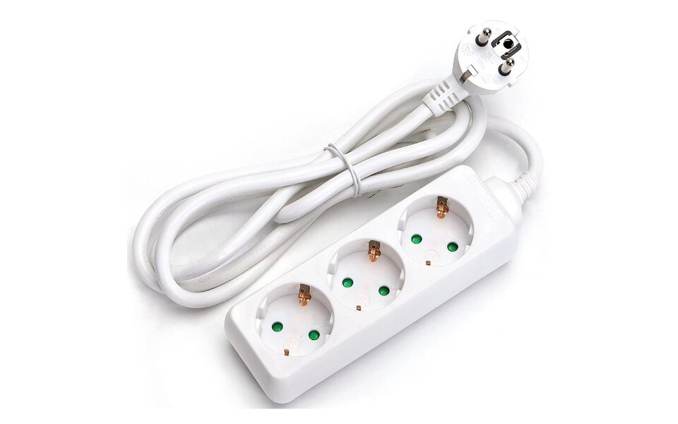 HLW LED Aigi Synci Power Strip Extension Cord 3m - 3680W LED Accessories White
