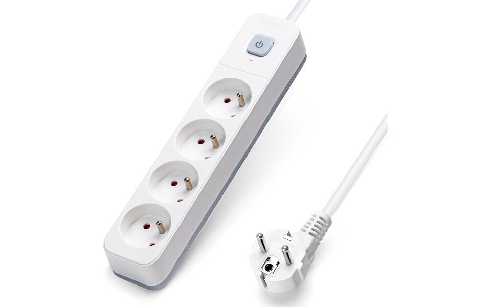 HLW LED Aigi Anzim Stekkerdoos met Schakelaar - 2300W LED Verlengsnoer met 4 Stopcontacten, 3 Meter