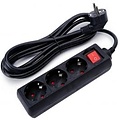Aigi Quino Power Strip with Switch - 3 Outlets, 3m Extension Cord, 3680W
