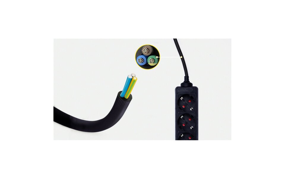 HLW LED Stekkerdoos & Verlengsnoer 3680W - 2 Stopcontacten, 3m LED Toebehoren