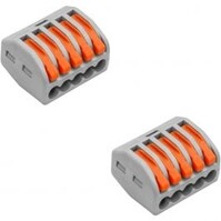 Lasklem Set 2 Stuks - 5 Polig LED Toebehoren Grijs/Oranje