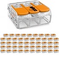 WAGO 3-Pole Splice Terminal Set 50 Pieces – Reliable LED Accessories Orange