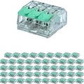 3-pin Green Cable Clip - 50 Pieces with Clips | Reliable LED Accessories