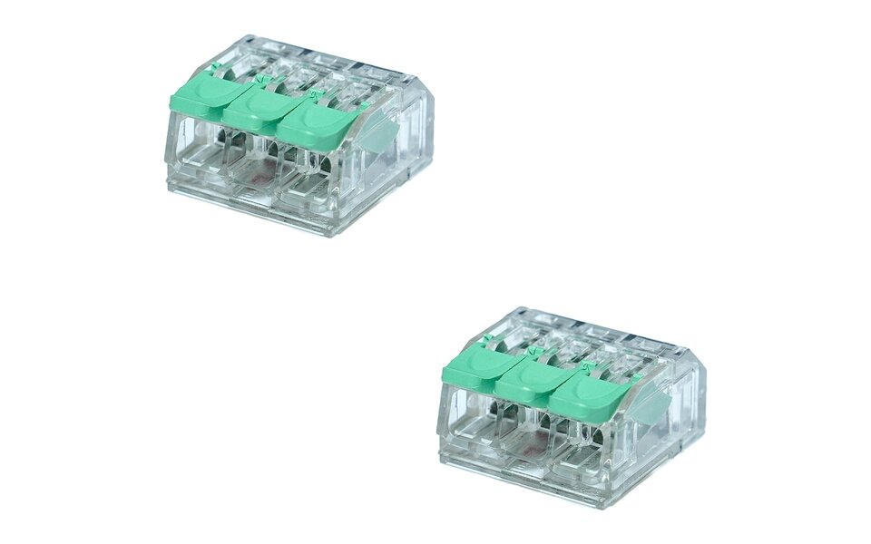 HLW LED Lasklem Slim Set 2 Stuks - 3 Polig met Klemmetjes voor LED Toebehoren