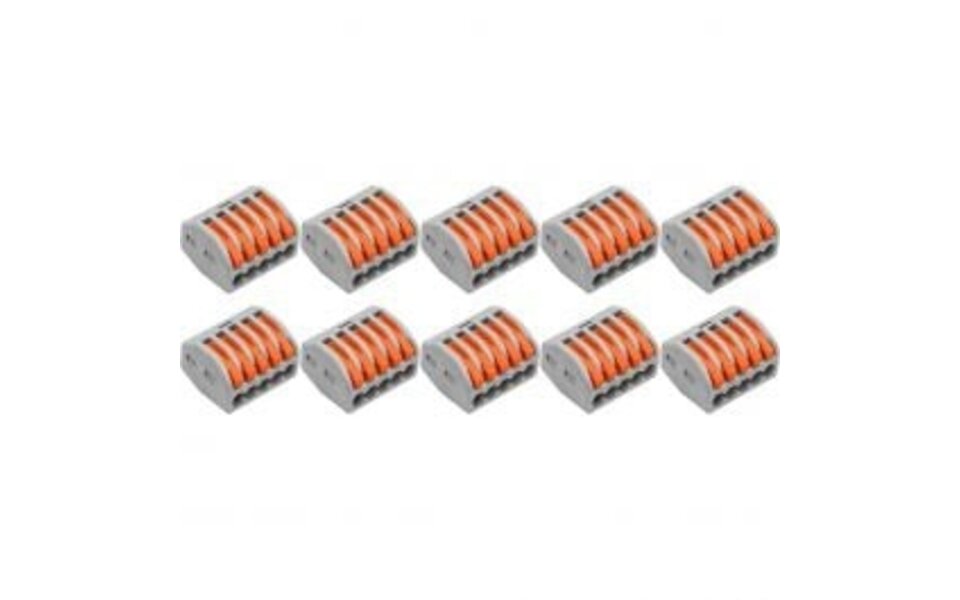 HLW LED Lasklem Set 10 Stuks 5 Polig - Compact LED Toebehoren met Klemmetjes