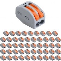Lasklem 50 Stuks - 2 Polig LED Toebehoren Grijs/Oranje