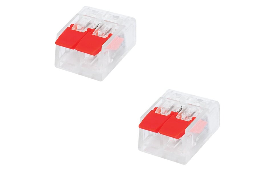 HLW LED Slim Solder Clip Set 2 Pieces - 2-Pole with Clips, Perfect LED Accessories