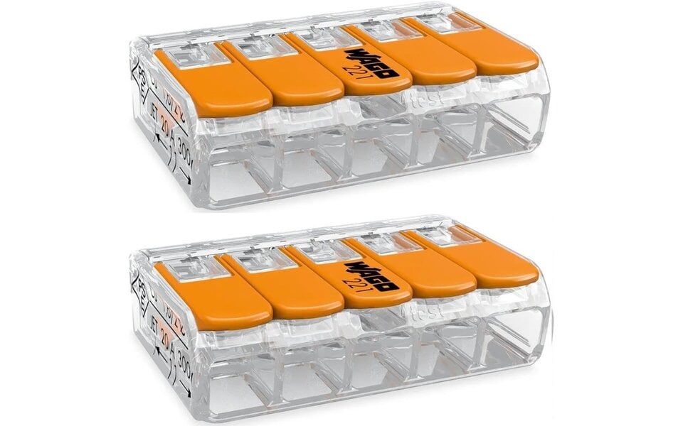 WAGO WAGO Lasklem Set 2 Stuks 5-polig met Klemmetjes - Perfect LED toebehoren