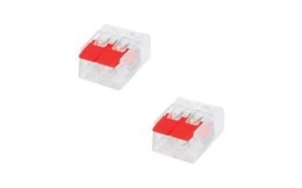 HLW LED Lasklem 3-polig - 100 stuks grijs/oranje | Verbindingsklem LED toebehoren