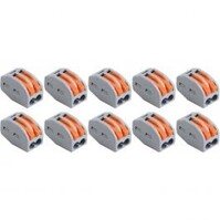 Welding Clamp Set 10 Pieces - 2-Pole LED Accessories Gray/Orange