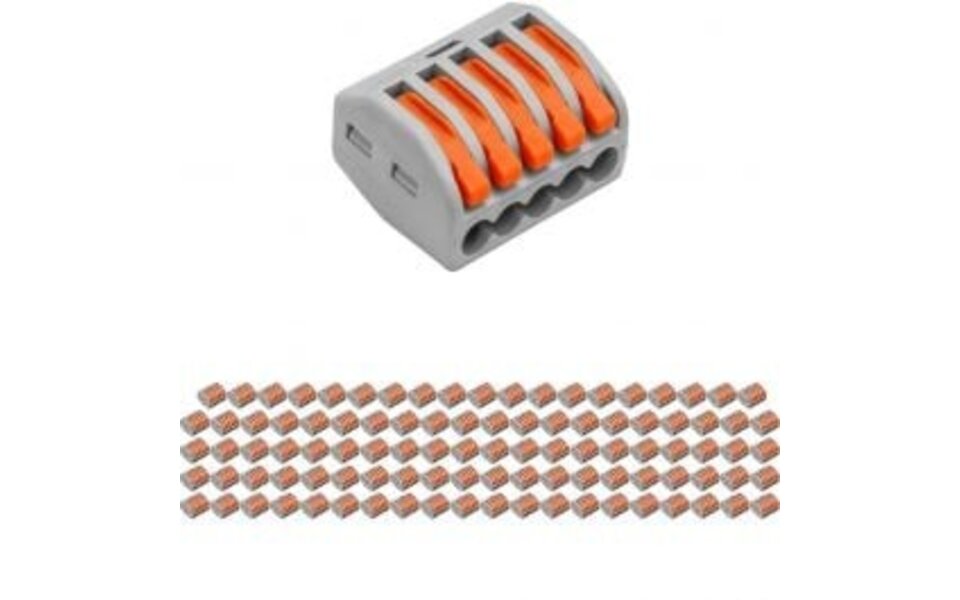 HLW LED 5-pin Lasklem - 100 Pieces Connection Clamp - Reliable LED Accessories