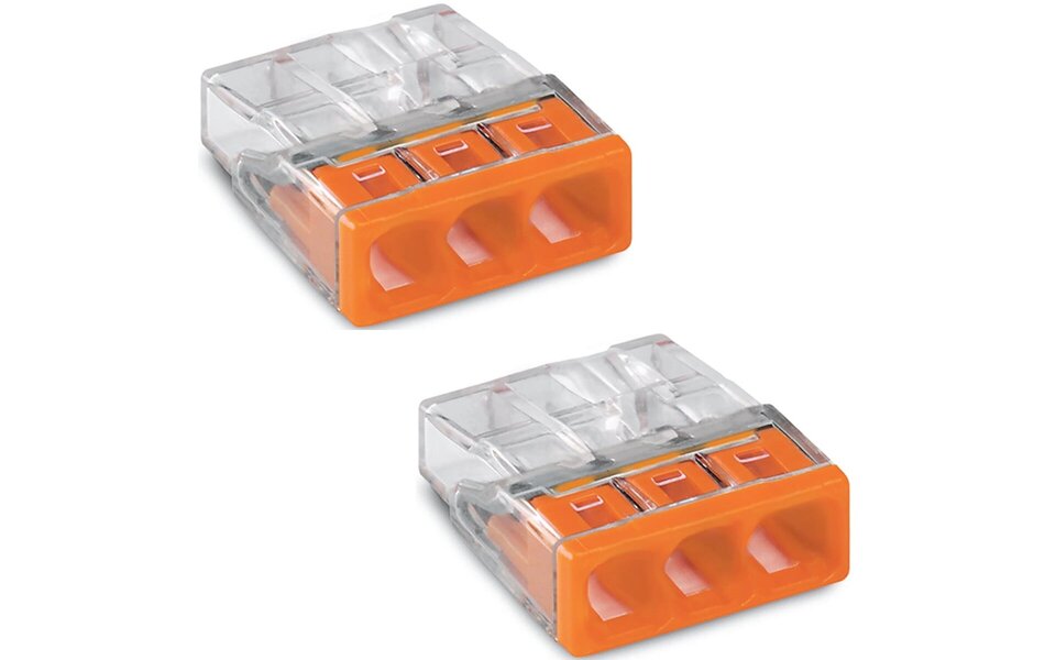 WAGO WAGO 3-pole welding clamp 0.5-2.5mm² Orange - LED Accessories, 2 pieces