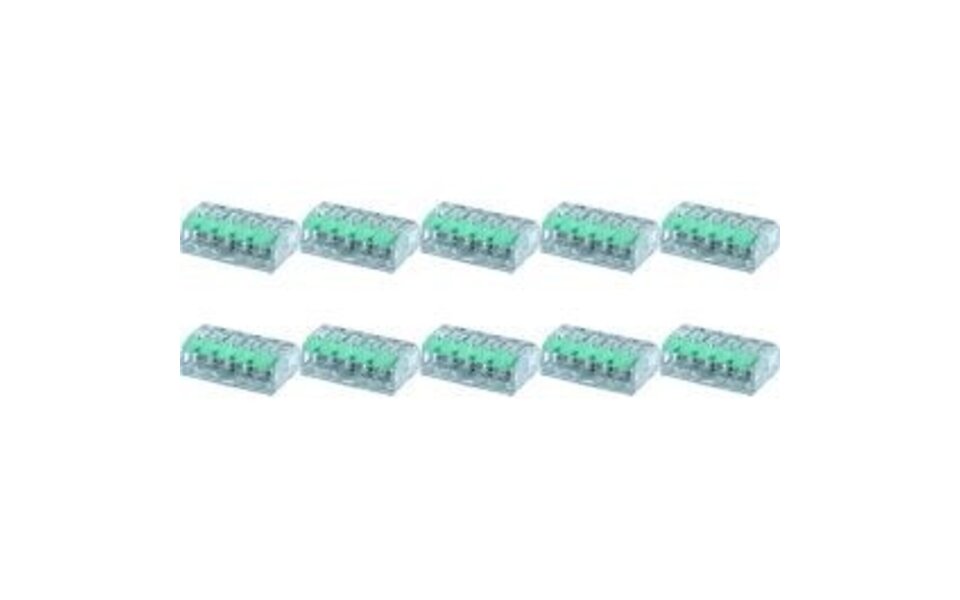HLW LED Lasklem Slim Set 10 Stuks - 5 Polig met Klemmetjes, Ideaal voor LED Toebehoren HLW LED Lasklem Slim Set 10 Stuks - 5 Polig met Klemmetjes, Ideaal voor LED Toebehoren