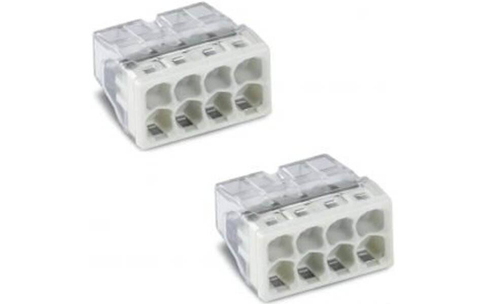 WAGO WAGO 8-pole splice connector 0.5-2.5 mm² white - 2 pieces | Perfect for LED accessories