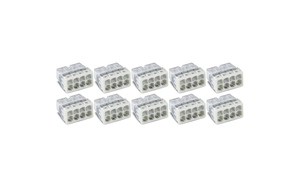 WAGO WAGO 8-polig Lasklem 0.5-2.5mm² Wit - 10 Stuks Transparant LED Toebehoren