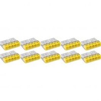 WAGO 5-pin Splice Connector Yellow - 10 Pieces LED Accessories