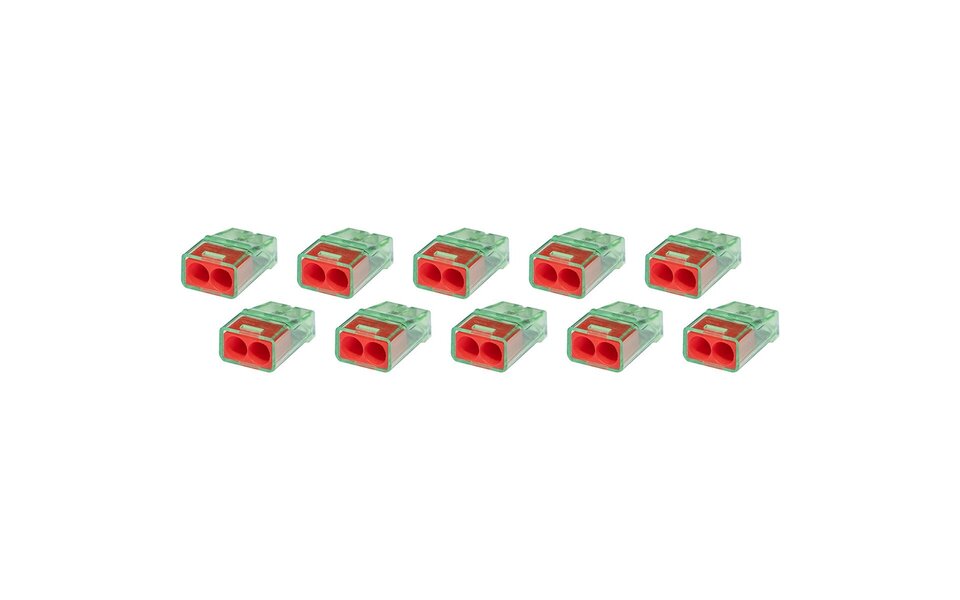HLW LED Vintex 2-polige Lasklem 0.2-2.5 mm² Rood - LED toebehoren - Set van 10