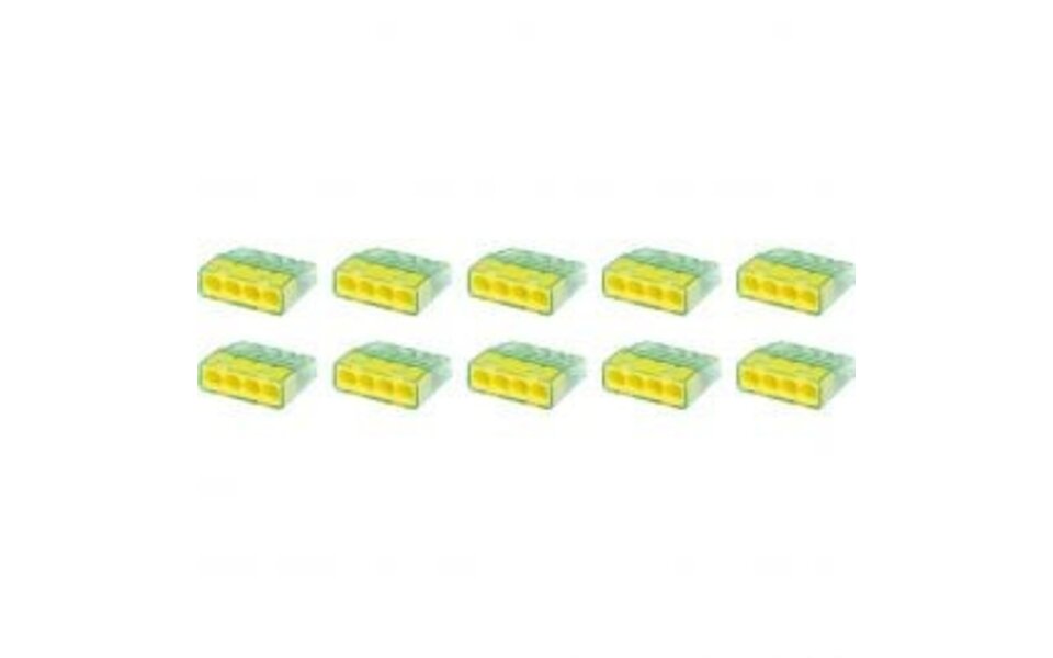 HLW LED Vintex 4-pole Welding Clamp Yellow 0.2-2.5 mm² - LED Accessories, 10 Pieces HLW LED Vintex 4-pole Welding Clamp Yellow 0.2-2.5 mm² - LED Accessories, 10 Pieces