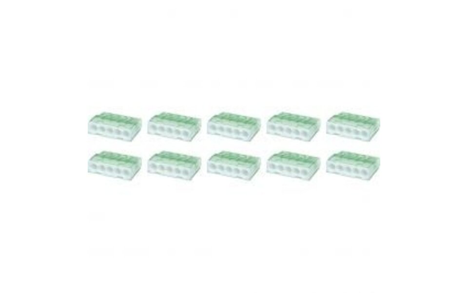 HLW LED Vintex 5-polige Lasklem Wit 0.2-2.5 mm² – Betrouwbaar LED Toebehoren, 10 Stuks