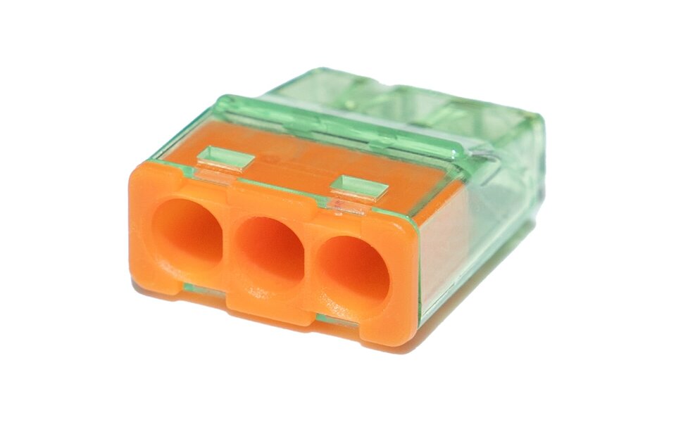 HLW LED Vintex 3-polige Lasklem 0.2-2.5 mm² Oranje - LED toebehoren, 1000 Stuks