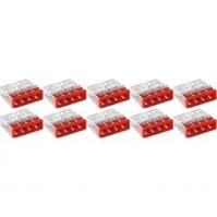 WAGO Lasklem 4-polig Rood - 10 Stuks LED Toebehoren