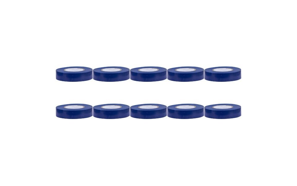 HLW LED Isolatietape 10 Pack Blauw 20mmx18m - Sterk en waterbestendig LED toebehoren