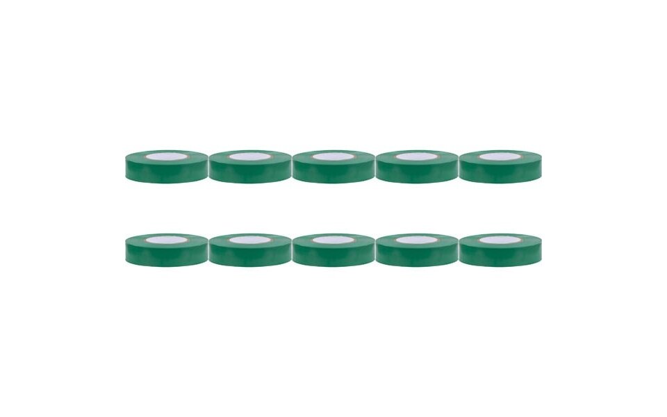 HLW LED Insulation Tape 10 Pack Green 20mmx18m – Durable and Versatile LED Accessories