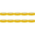Insulation Tape 10 Pack Yellow 20mmx18m - Durable and Strong LED Accessories
