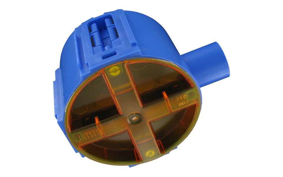 ABB ABB Inbouwdoos Hafobox 50mm - Blauw kunststof met deksel, ideaal LED toebehoren