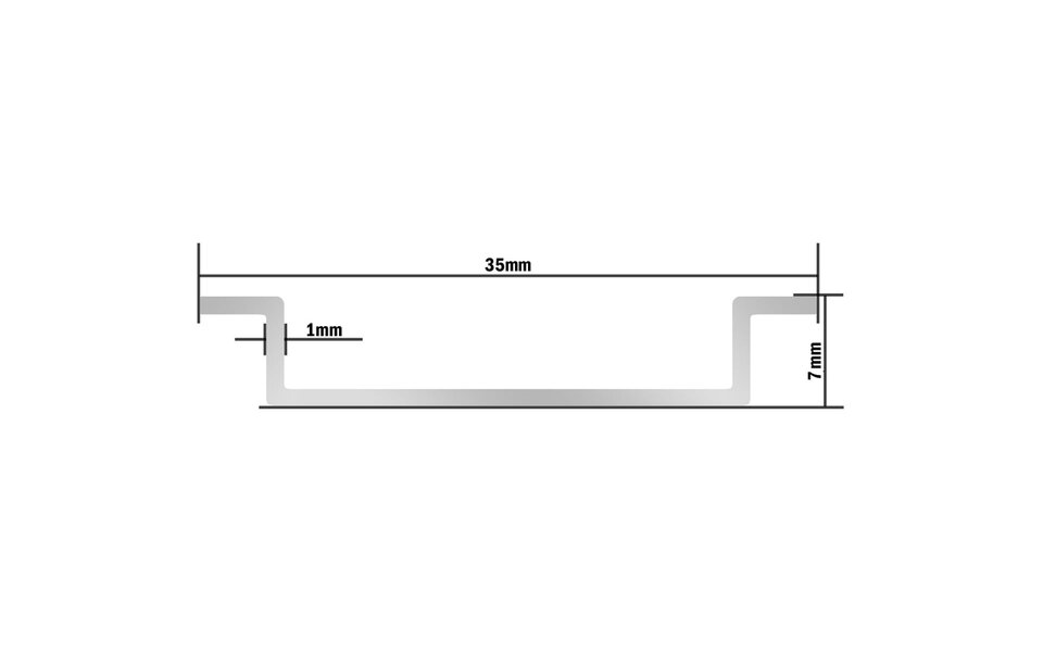Velvalux DIN-Rail 35/7.5 mm Velvalux Panoboxpro 1m geperforeerd staal - LED toebehoren