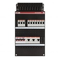 ABB Hafonorm distribution box 10 groups + 3x 30mA earth leakage circuit breakers with LED accessories