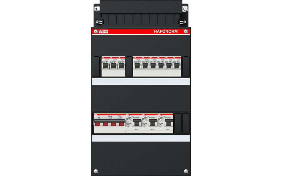 ABB ABB Hafonorm 3F 9x16A distribution box with 3 earth leakage circuit breakers - Perfect LED accessories