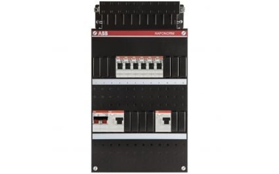 ABB ABB Hafonorm distribution box 6 groups, 2x 30mA earth leakage circuit breakers - Ideal for LED accessories
