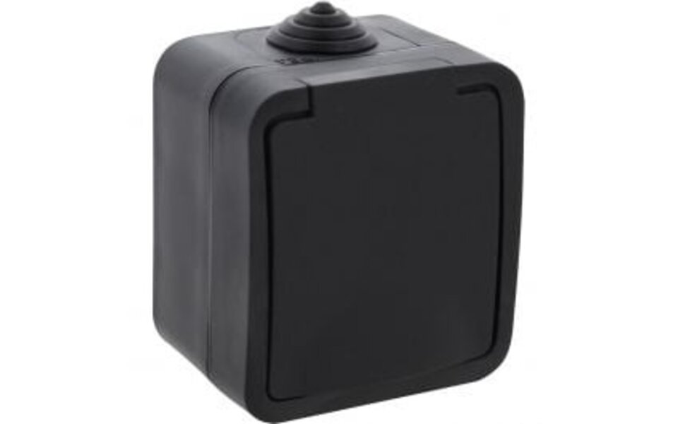 Q-LINK Q-LINK 1-voudig Buitenstopcontact IP54 Mat Zwart met Kinderbeveiliging - LED Toebehoren