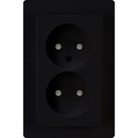 KOPP Paris HK05 Wall Socket - Matte Black, Child Safety