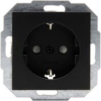 KOPP Athenis HK07 Wall Socket - Matte Black, Single, Safe