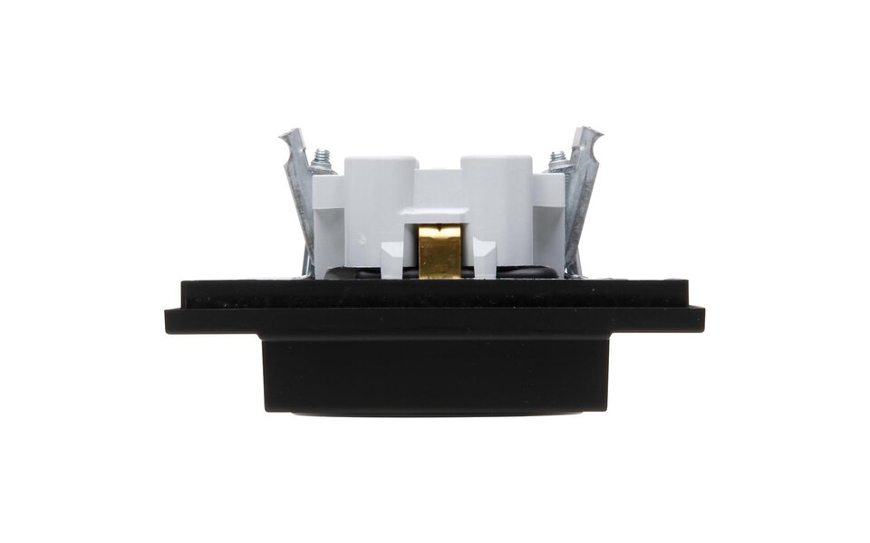 KOPP KOPP Athenis HK07 Single Double Socket Matte Black with Earth Connection | LED Accessories