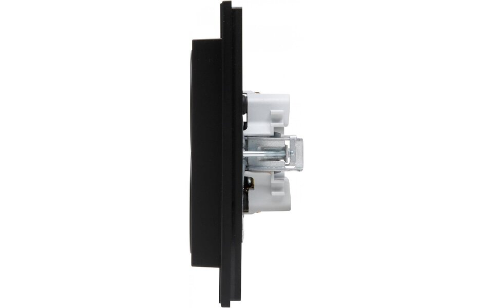 KOPP KOPP Athenis HK07 Single Double Socket Matte Black with Earth Connection | LED Accessories