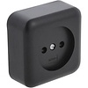 Q-LINK Matte Black Single Socket with Child Safety