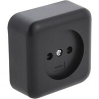 Q-LINK Matte Black Single Socket with Child Safety