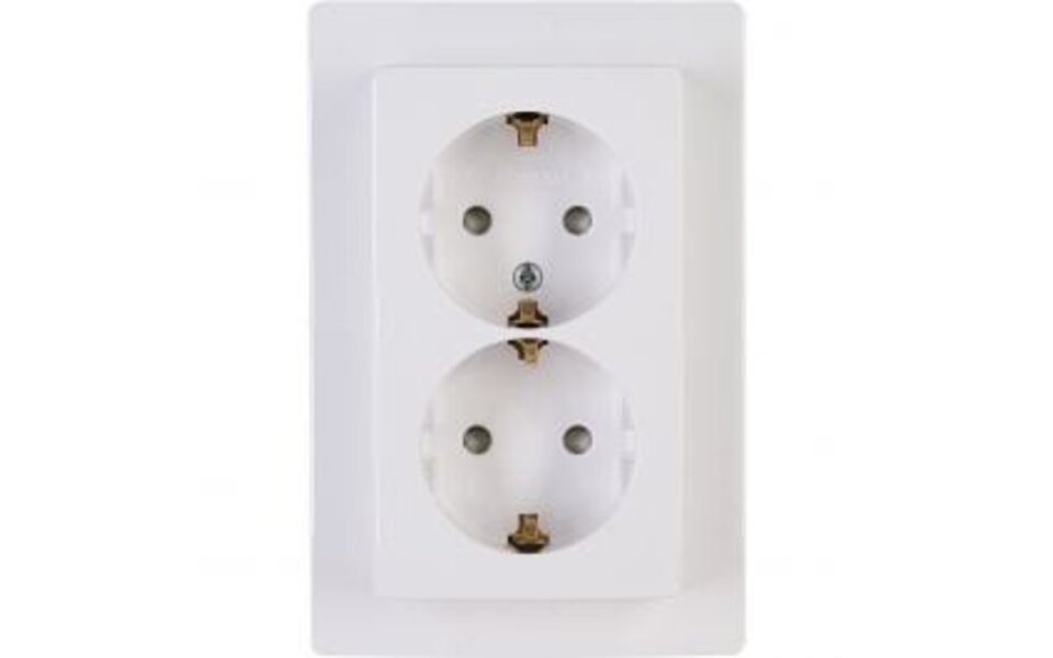 KOPP KOPP Paris HK05 - Inbouw Dubbel Stopcontact met Kinderbeveiliging & LED toebehoren