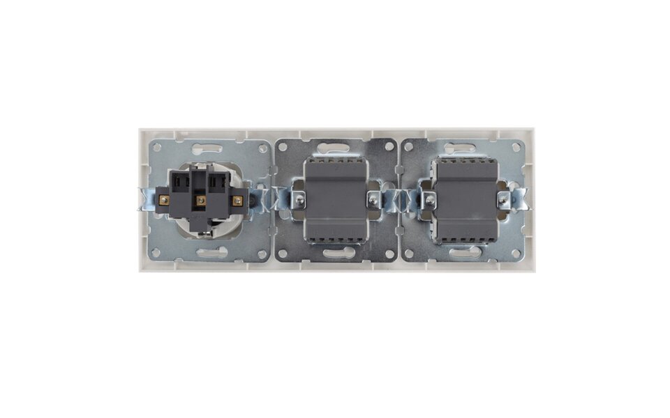 HLW LED Wisselschakelaar Wissel/Wissel met 2-voudige schakelaar en 1-voudig stopcontact - LED toebehoren