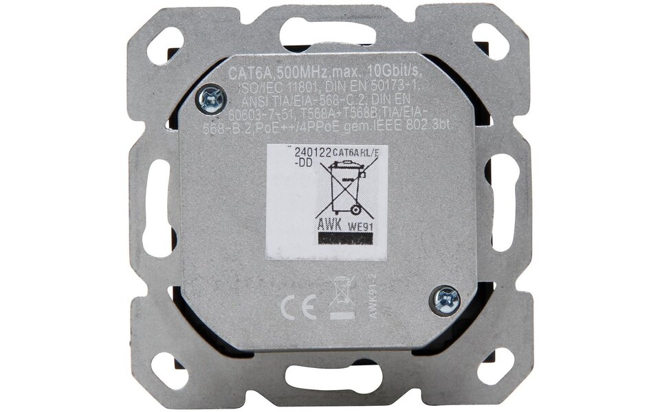 KOPP KOPP UTP RJ45 Socket - 2-way CAT6, Matte Black - LED accessories KOPP KOPP UTP RJ45 Socket - 2-way CAT6, Matte Black - LED accessories