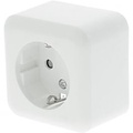Q-LINK Single Wall Socket Polar White with Grounding and Child Safety – LED Accessories