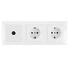 Coax Socket White - 2-way Socket & LED accessories