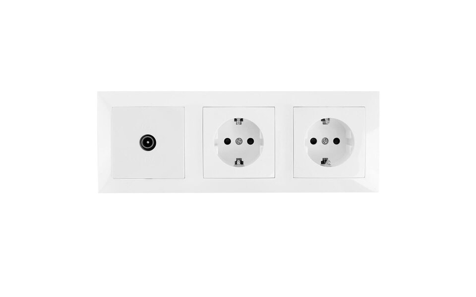 HLW LED Aigi Cika Coax Socket - 2-way Socket & LED accessories - Flush-mounted White